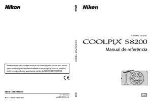 Manual Nikon Coolpix S8200 Câmara digital