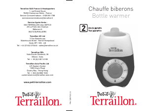 Mode d’emploi Terraillon PRC43208GB Neo Blue Chauffe-biberon