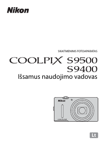 Vadovas Nikon Coolpix S9500 Skaitmeninis fotoaparatas