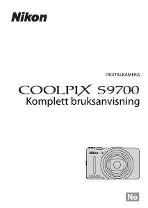 Bruksanvisning Nikon Coolpix S9700 Digitalkamera