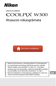 Rokasgrāmata Nikon Coolpix W300 Digitālā kamera