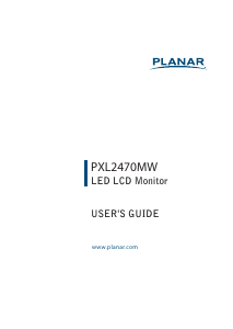 Handleiding Planar PXL2470MW LCD monitor