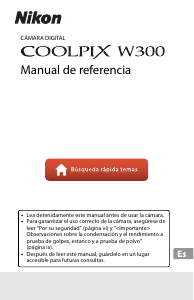 Manual de uso Nikon Coolpix W300 Cámara digital