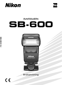 Bruksanvisning Nikon SB-600 Kamerablits