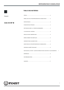 Manual de uso Indesit CAA 55 NF M Frigorífico combinado