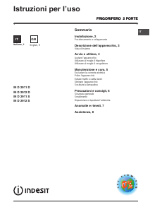 Manuale Indesit IN D 2912 D Frigorifero-congelatore
