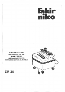 Manual de uso Fakir Nilco DR 30 Limpiador de vapor