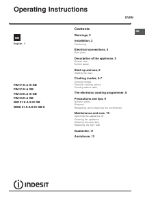 Manual Indesit FIM 33 K.A IX GB Oven