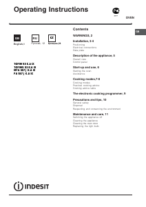 Manual Indesit FA 557 J K.A IX Oven