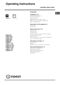 Manual Indesit K3G510.A(W)/U Range