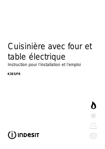 Mode d’emploi Indesit K3E5(W)/FR Cuisinière