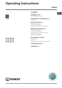 Manual Indesit IN TS 1612 UK Refrigerator
