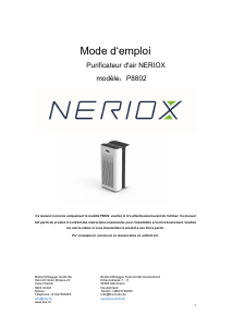 Mode d’emploi Neriox P8802 Purificateur d'air