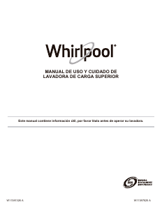 Manual de uso Whirlpool 8MWTW1823WJM Lavadora