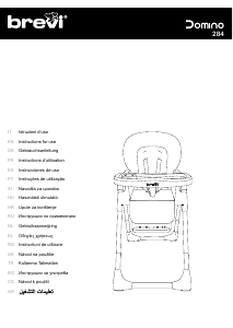 Manual Brevi Domino Cadeira alta para bebé
