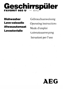 Manual AEG FAV665U Dishwasher