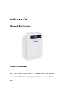 Mode d’emploi Climadiff AIRPUR10 Purificateur d'air