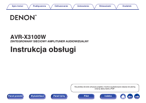 Instrukcja Denon AVR-X3100W Wzmacniacz