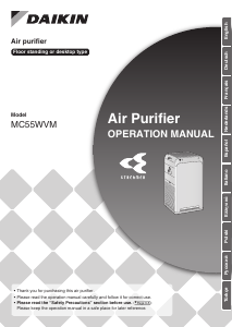 Manual de uso Daikin MC55WVM Purificador de aire
