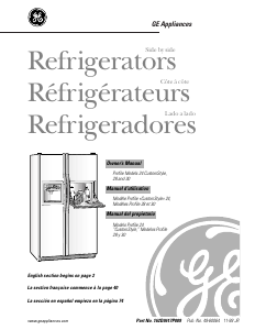 Mode d’emploi GE TPX24BPBJCC Réfrigérateur combiné