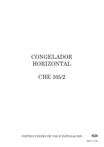 Manual de uso Corberó CHE 105/2 Congelador