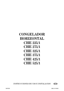 Manual de uso Corberó CHE 375/1 Congelador