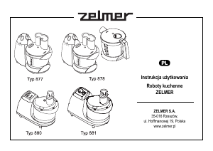 Instrukcja Zelmer ZFP0800S Robot planetarny