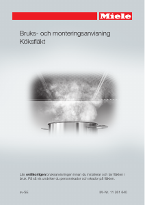 Bruksanvisning Miele DA 7078 D Aura 3.0 White Loom Köksfläkt