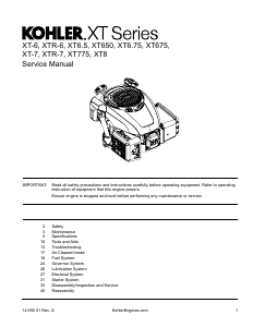 Handleiding Kohler XT650 Aandrijfmotor