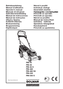 Rokasgrāmata Dolmar PM-43 Zāles pļāvējs