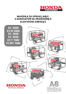 Priročnik Honda EC 3600 Generator