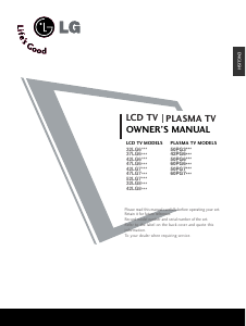 Manual LG 42PG60UR Plasma Television