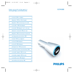 Bruksanvisning Philips SCM4380 Billaddare