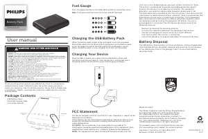 Manual de uso Philips DLP10405 Cargador portátil