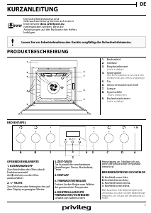 Bedienungsanleitung Privileg PHVR6 OH8V IN Backofen