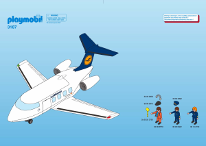 Manuale Playmobil set 3187 Airport Aereoplano Lufthansa