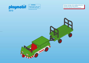 Bedienungsanleitung Playmobil set 3212 Airport Gepäckwagen