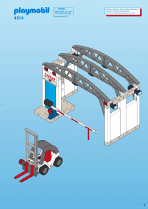 Brugsanvisning Playmobil set 4314 Airport Cargohal med gaffeltruck