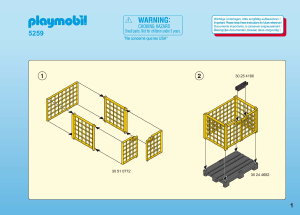 Handleiding Playmobil set 5259 Airport Cargoteam met lading