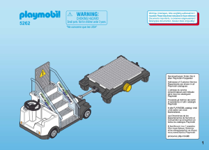 Handleiding Playmobil set 5262 Airport Vliegtuigtrap met passagiers