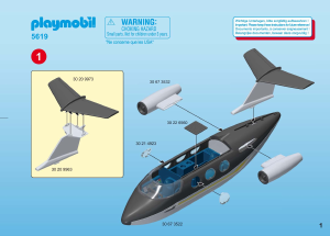 사용 설명서 Playmobil set 5619 Airport 비행기