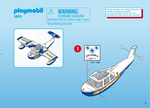 Manual Playmobil set 5859 Airport Water plane