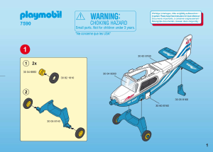 Bruksanvisning Playmobil set 7590 Airport Propellerplan