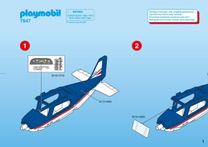 Manual Playmobil set 7947 Airport Propeller plane