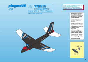 Manuale Playmobil set 4215 Action Aliante ‘Jet team'