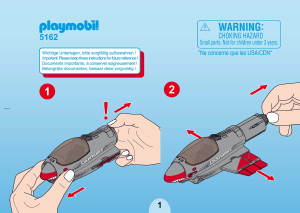 Manual de uso Playmobil set 5162 Action Click and go shark jet