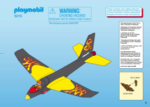 Bruksanvisning Playmobil set 5215 Action Glidflygplan