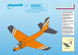 Manual de uso Playmobil set 5216 Action Vehículos planeador 'rescate”