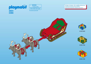 Bedienungsanleitung Playmobil set 3366 Christmas Rentierschlitten mit Weihnachtsmann