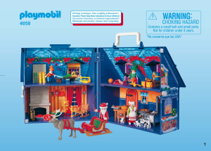 Bedienungsanleitung Playmobil set 4058 Christmas Weihnachtsmannhaus